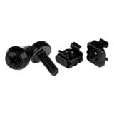 N/A - CABSCREWM5B, M5 x 12mm - Screws and Cage Nuts - 50 Pack, Black