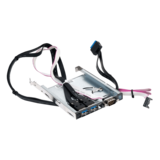 N/A - MCP-220-00129-0B 2x USB3.0/COM port tray in slim FDD bay (Black)