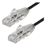 N/A - N6PAT1BKS, 1 ft. CAT6 Ethernet Cable - Slim - Snagless RJ45 Connectors - Black