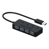 N/A - HB-UMP3, 4-Port USB 3.0 Hub With Individual Power Switches and LEDs Included 5V/2.5A Power Adapter