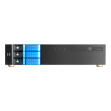 N/A - D-230HN-DT-BLUE, Blue HDD Handle, 3 x 3.5" Hotswap Bay, No PSU, microATX, Black, 2U Desktop Chassis