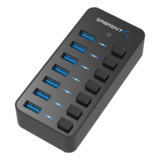 N/A - 36W 7-Port USB 3.0 Hub with Individual Power Switches and LEDs (HB-BUP7)