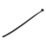 N/A - CBMZTRB10BK, 10"(25cm) Reusable Cable Ties - 1/4"(7mm) wide, 100 Pack - Black