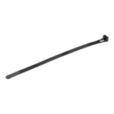 N/A - CBMZTRB8BK, 8"(20cm) Reusable Cable Ties - 1/4"(7mm) wide, 100 Pack - Black