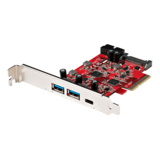 Add-On Card - PEXUSB312A1C1H, 2 x USB 3.2, 1 x USB Type-C, 1 x USB 3.2 19-pin Connector to PCI Express 2.0 x4 Add-On Card