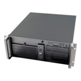 N/A - RMC-4S0-0-0-200-D, No Front Door, 3x 5.25", 1x 3.5" Drive Bays, No PSU, E-ATX, Black, 4U Chassis