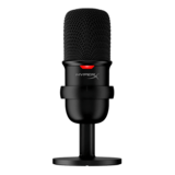 Microphone - HyperX SoloCast, 14 mm Electret Condenser, Red LED, Black, Gaming Microphone