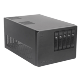 Computer Case - CS351, 5-bay SAS-12G, 5 x 3.5" or 2.5" Hotswap Bay, No PSU, microATX, Black, NAS, Storage Mini Cube Case