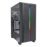 Computer Case - Sky One Lite, Tempered Glass, No PSU, ATX, Black, Mid Tower Case