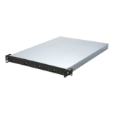 Server Chassis - RM-1U1043HE12, 4x 3.5" or 2.5" Hotswap Bays, No PSU, E-ATX, Silver/Black, 1U Chassis