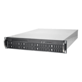Server Chassis - RM-2U2083HE12, 8x 3.5"/2.5" Hotswap Bays, No PSU, E-ATX, Silver/Black, 2U Chassis