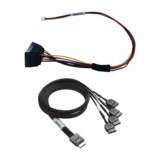N/A - 1 x  CBL-SAST-0886, SATA 15pin x2 to 4pin / P2.5, 40CM, 22AWG, RoHS + 1 x CBL-SAST-0933, 50CM OCuLink to 4x SATA Cable