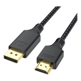 N/A - DispalyPort to HDMI Cable 3ft, Dispaly Port DP to HDMI Cable Adapter Braided Cord Male to Male for Monitor HDTV Display Projector Compatible with Lenovo HP ASUS Dell and Other Brand