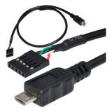 N/A - 50CM micro usb 5pin male to 1x 5Pin Female 0.1" USB header PCB motherboard cable