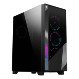 Computer Case - AORUS C500 GLASS, Tempered Glass, No PSU, E-ATX, Black, Mid Tower Case