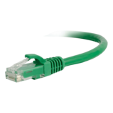 N/A - CAT6A Shielded Slim 28AWG w/Clear Snagless Molded Boot Patch Cable, Green, 3ft