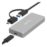 N/A - USB-C 3.2 to PCIe NVMe SSD External Hard Drive Enclosure, Gray (EC-NVME)