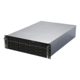 Server Chassis - RM-3U3163HE12, 16x 3.5"/2.5" Hotswap Bays, No PSU, E-ATX, Silver/Black, 3U Chassis