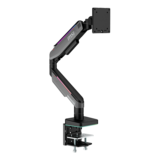 N/A - MPG MT201R, 17" - 49" Screens, Matte Black/Painted Grey, RGB Single Monitor Arm