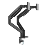 N/A - MAG MT201D, 17" - 45" Screens, Matte Black, Double Monitor Arm