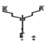 N/A - PRO MT81D, 17" - 32" Screens, Matte Black, Double Monitor Arm