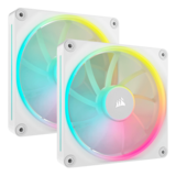 Case Fan - iCUE LINK LX140 RGB 2 x 140mm, White, w/ Controller, RGB LEDs, 2000 RPM, 84.7 CFM, 36 dBA, Cooling Fans