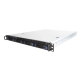 Server Chassis - RS104-02SN-S500.H(D), 4x 3.5"/2.5" External Bays, 2x 2.5" Internal Bays, 500W PSU, ATX, Black/Grey, 1U Chassis - TAA Compliant