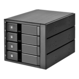 Hot Swap Module - FS304-12G, Trayless 3x 5.25" to 4x 3.5", SAS 12Gb/s/SATA 6Gb/s, HDD, Black Hot-swap Rack