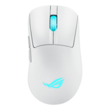 Mouse - ROG Keris II Origin, 3 RGB Zones, 42000-dpi, Wired/Bluetooth/Wireless, Moonlight White, Optical Gaming Mouse