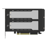 Add-On Card - ExpressSlot Elite MB842M5P-B, 2 Bay Removable M.2 NVMe SSD to PCIe 5.0 x8 Mobile Rack Enclosure /Adapter for PCIe Expansion Slot