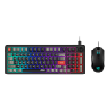 Keyboard & Mouse - FORGE GK110 COMBO, RGB, Wired, Black, Membrane Gaming Keyboard & Mouse