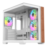 Computer Case - View 380 WS ARGB Snow, Tempered Glass, No PSU, ATX, White, Mid Tower Case