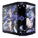 Computer Case - Official Y70 Silver Wolf Case Bundle, Tempered Glass, No PSU, E-ATX, Black/Violet, Mid Tower Case