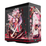 Computer Case - Mori Calliope Y40 + Desk Pad + Gift Box Bundle, Tempered Glass, No PSU, ATX, Black/Pink, Mid Tower Case
