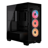 Computer Case - 3500X LX-R RGB iCUE LINK, Tempered Glass, No PSU, E-ATX, Black, Mid Tower Case