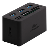 N/A - KWCR-801U3, All-in-1 Hi-Speed USB 3.0 Mini USB Hub + Card Reader Combo