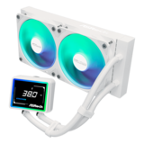 CPU Cooler - Challenger White 240 Digital, 240mm Radiator, Liquid Cooling System
