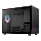 Computer Case - ATHENA M4M, Tempered Glass, No PSU, microATX, Black, Mini Tower Case