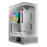 Computer Case - ATLAS E1 WH, Tempered Glass, No PSU, ATX, White, Mid Tower Case