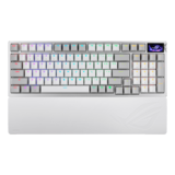 Keyboard - ROG Azoth 96 HE, Per Key RGB, ROG HFX V2 Magnetic, Wireless/Wired/Bluetooth, White, Mechanical Gaming Keyboard