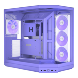Computer Case - Y50 RGB, Tempered Glass, No PSU, E-ATX, Taro Milk, Mid Tower Case