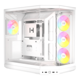 Computer Case - Y50 RGB, Tempered Glass, No PSU, E-ATX, Snow White, Mid Tower Case