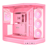 Computer Case - Y50 RGB, Tempered Glass, No PSU, E-ATX, Strawberry Milk, Mid Tower Case