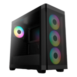 Computer Case - ATHENA M3, Tempered Glass, No PSU, E-ATX, Black, Mid Tower Case