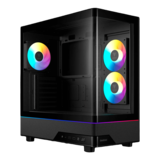 Computer Case - ATLAS M5 CG, Tempered Glass, No PSU, ATX, Black, Mid Tower Case
