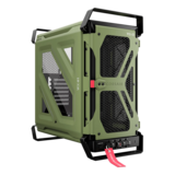 Computer Case - WARTHOG Airflow, Tempered Glass, No PSU, E-ATX, Olive Drab, Mid Tower Case