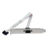 N/A - PLATE9M16 Serial / COM Port PC Case Slot Bracket, 9-Pin Male Connector, 16-Inch