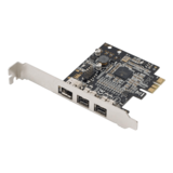FireWire card - SY-PCI30010 2x IEEE 1394B / 1x IEEE 1394A FireWire Card, PCIe 2.0 x1, Full-height/Low-profile, Retail