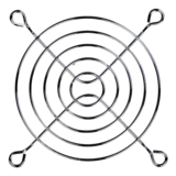 N/A - 80mm Fan Guard, 1pc, Chromed