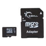 Flash Memory Card - 4GB microSDHC card w/ Full Size Adapter